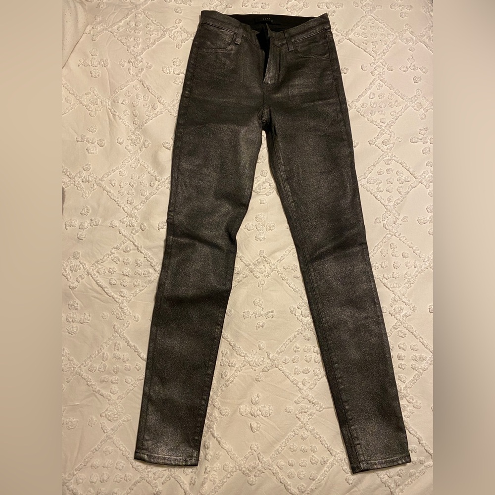 J Brand Maria Black metallic skinny Jean